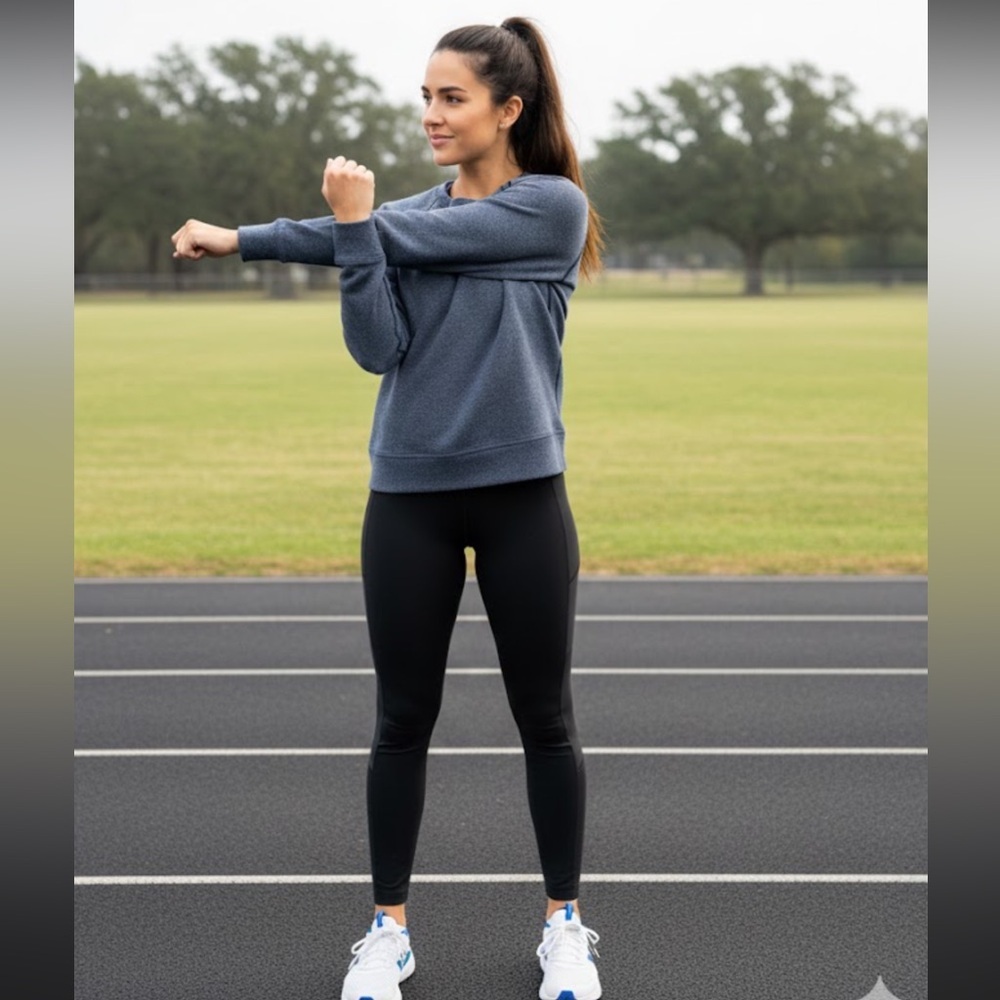 Lululemon Athletica Women’s Small Blue Crewneck Sweatshirt strechy - Picture 1 of 6